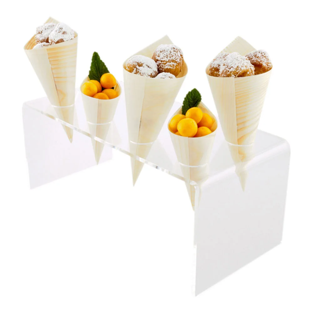 
Clear Plastic Plateau Cone Stand - 8 slots - 12 1/2