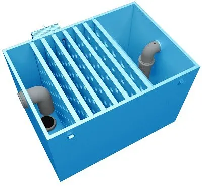 Ловушка для жира 700*500*400 мм OV 1,25-90, Aero, ловушка для жира для кафе/очистки промышленных сточных вод с содержанием жира