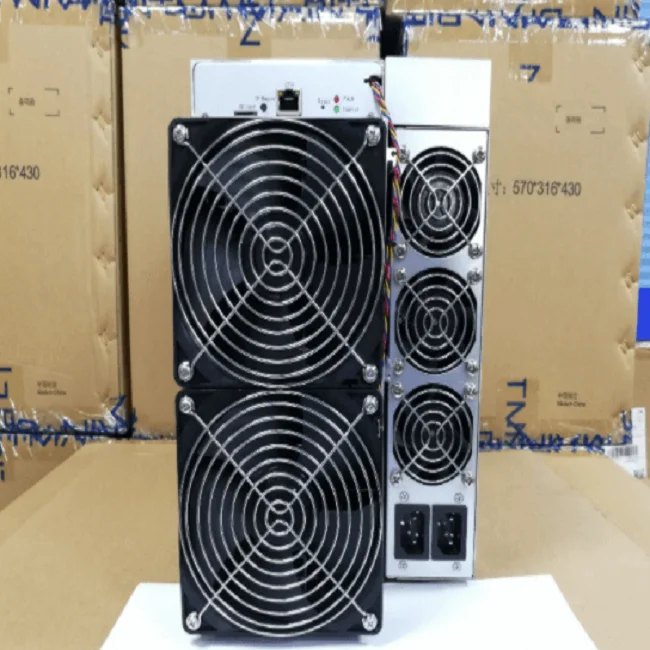 
Model Antminer T19 -84Th- from Bitmain mining SHA-256 algorithm with a maximum hashrate of 84Th-s 