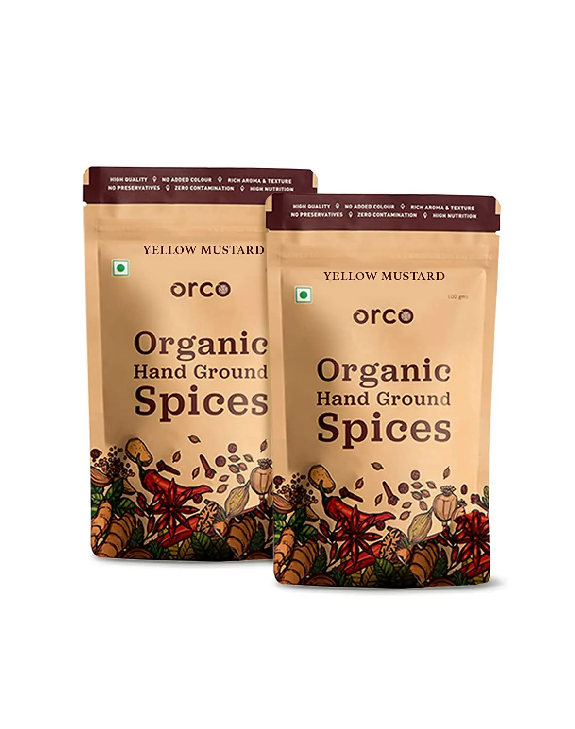 ORCO high quality organic Yellow Mustard Whole Grains Spice with Best Price | Chakki Fresh and USDA Certified