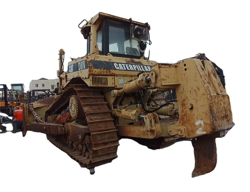 Used caterpillar bulldozer d8 ,  secondhand cat carwler bulldozer track D8N D8K D8R D8L  with winch and ripper for sale