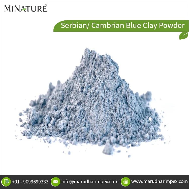 Best Selling Premium Quality Pure and Natural Herbal Serbian/ Cambrian Blue Clay Powder for Bulk Purchase