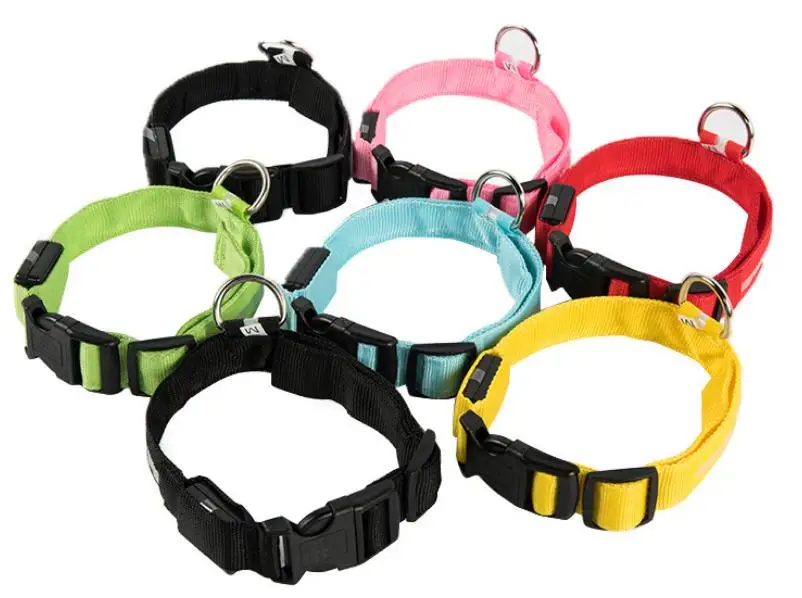 The hot sale flashing lights elastic light up led cat dog Collar USB rechargeable Collars