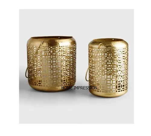 Antique Design Decorative Lantern Black And Gold Bulk Iron Wrought Lanterns Wholesale Home Harden Decor Lantern At Low Price