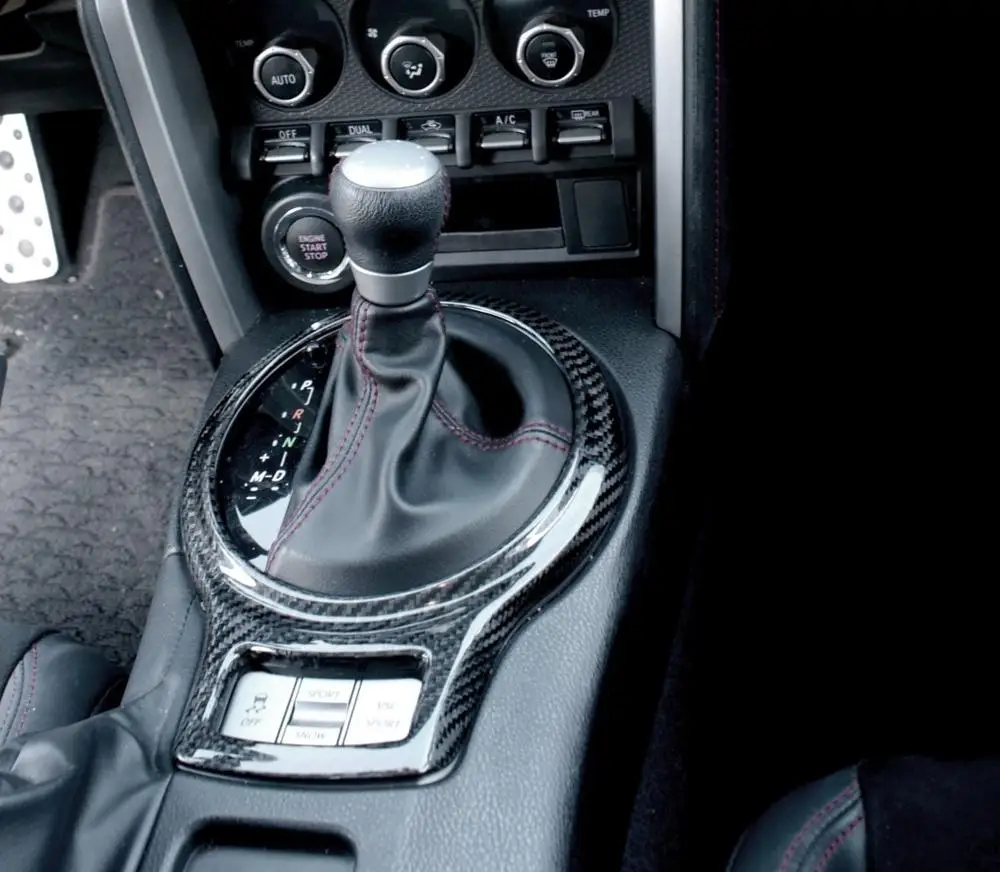 MOS Carbon Fiber Interior Gear Shift Panel Cover for Toyota 86 Scion FR-S Subaru BRZ 2012-2019 LHD RHD AT MT