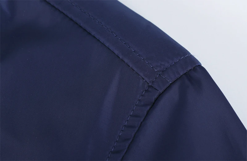 High Quality Unisex Casual Styles Solid Nave Blue Heavy Duty Zipper Sport Wears Outdoor Hiking Bomber Jackets Jackets