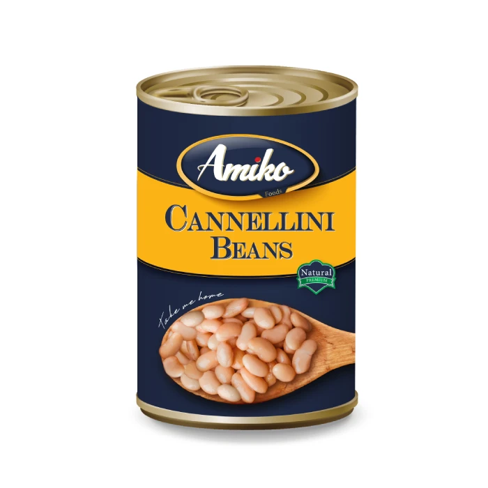 Итальянские белые бобы 24x400 г, консервированные бобы каннеллини, консервированные продукты премиум-класса на пару, 0,4 кг, соленая вода, жестяная банка с легким открыванием крышки