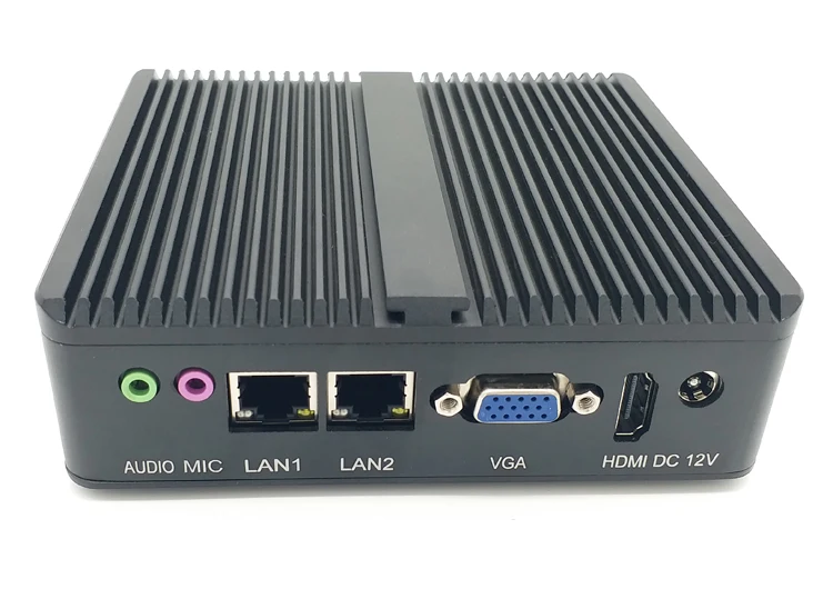 Маленький безвентиляторный Win8 Linux Ubuntu J1900 2 LAN Мини ПК