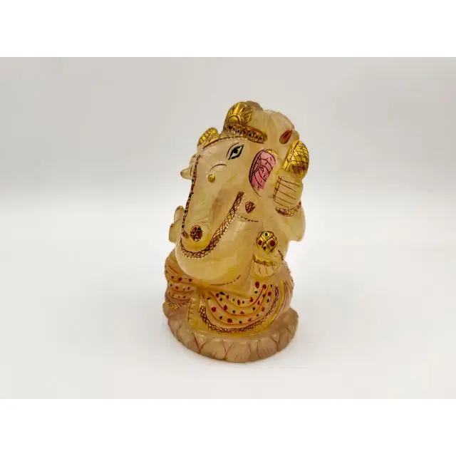 Rose Quartz Painting Ganesh Decorative Hindu God Crafts Resin God Ganesh Statue for sale at wholesale price