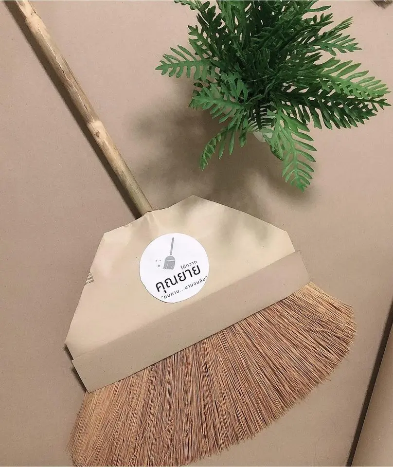 
Handmade Broom natural material Lan Broom Garden Outdoor Leaf Clean Tool Coconut Thailand Broom 