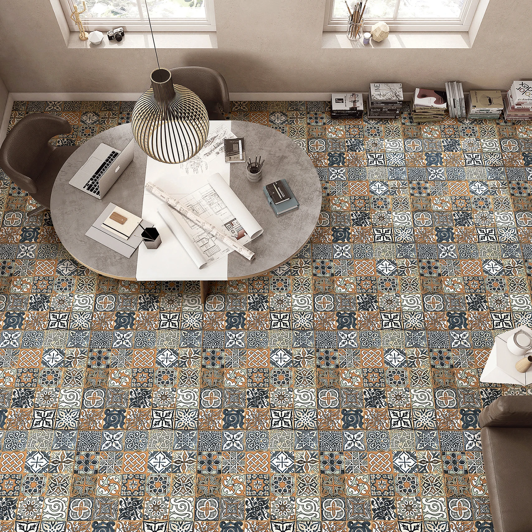 Испанская фарфоровая напольная плитка с рисунком, марокканская, марокканская, Исламская, португальская, антикварная керамическая напольная плитка