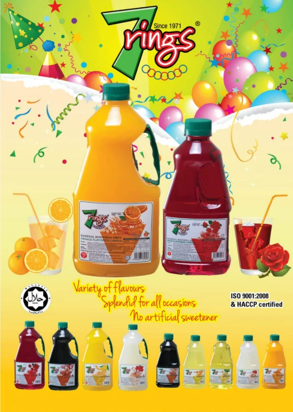 Hot Selling 7Rings Flavoured Cordial - Lycee (1 Liter) HACCP & No Artificial Colour