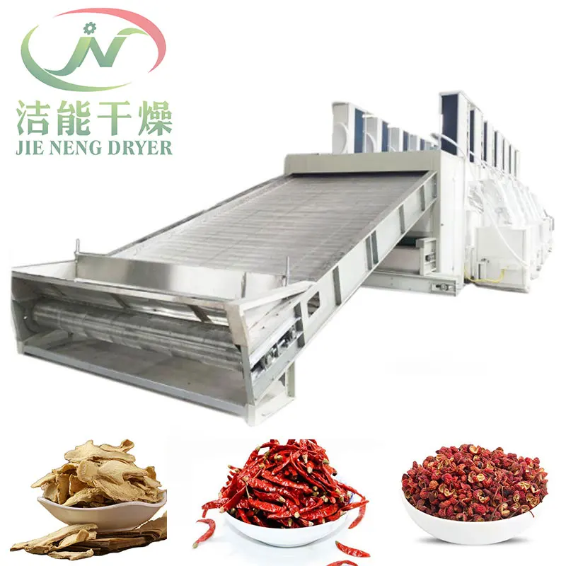 Chili ginger pepper continuous mesh belt drying machine for commercial vegetables and fruits dehydrator dryer
