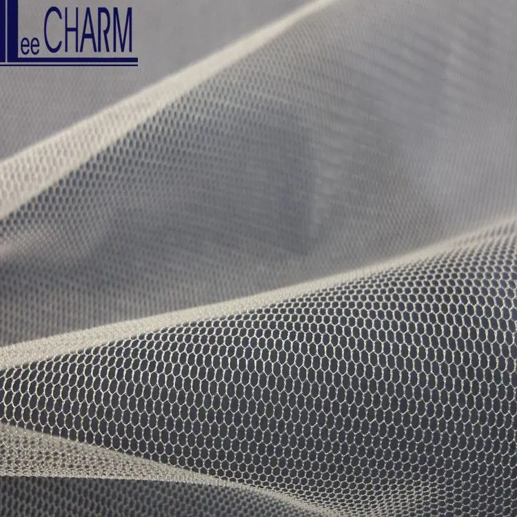 LCY665 100% Nylon 30D Pink Tulle Fabric