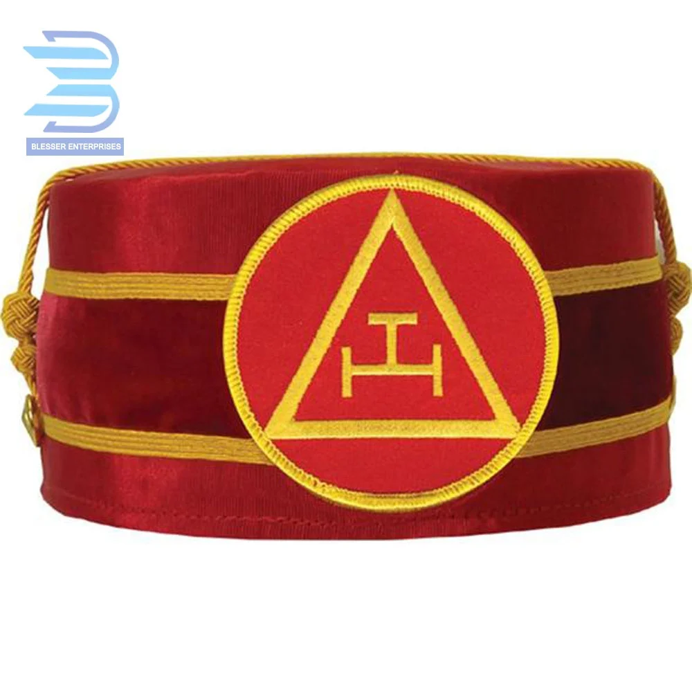 Regalia Masonic Royal Arch Past High Priest PHP hat Red/Machine Embroidered