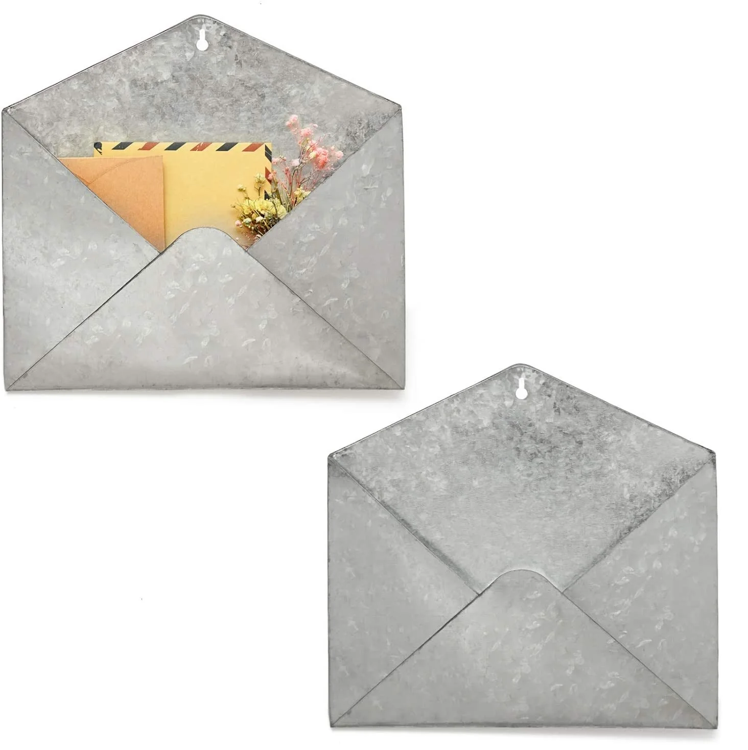 Оцинкованный металл настенный подвесной карман для домашнего хранения винтажный стиль низкая цена продукта необработанная отделка