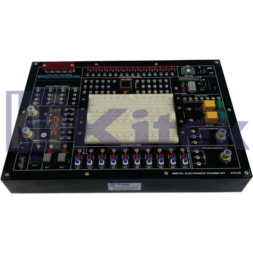 dtk-08 DIGITAL TRAINER KIT WITH ON-BOARD 12v RELAY Didactic Trainer Equipment