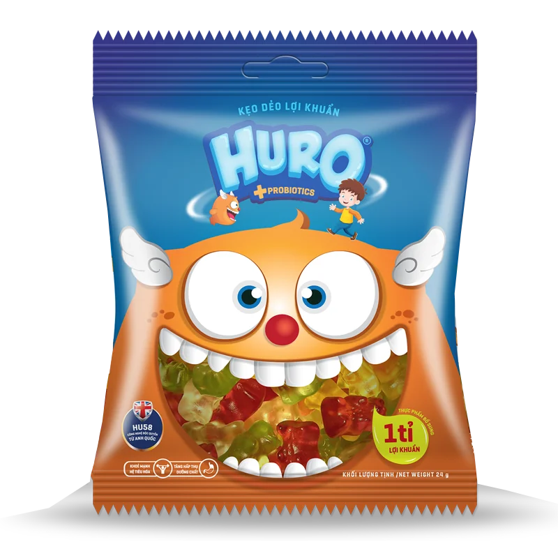 Huro Probiotics Gummy Candy in bag 24g - Healthy Candy made in Vietnam