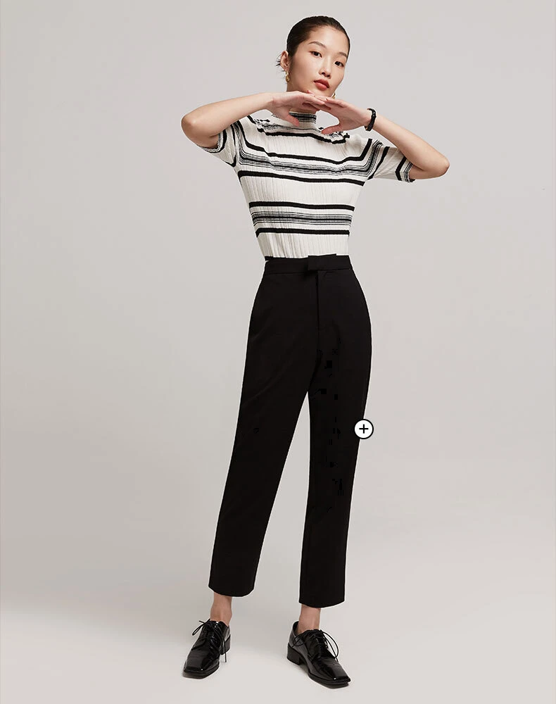 
naivee spring series cotton striped slim women top with half sleeves ladies sweatshirt classic 