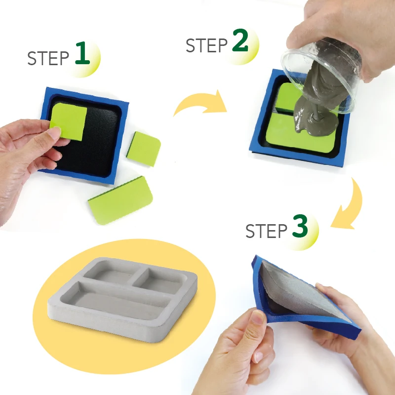 Make you own unique cement concrete desktop organizer