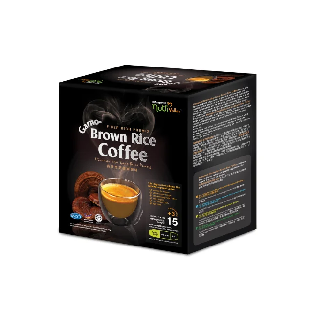 Free Sample Wholesale Diet Healthcare Supplement Ganoderma Coffee Arabica Bean Brown Rice For Weight Loss Natural Aroma