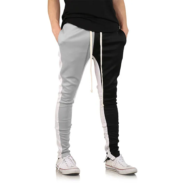 
Latest style colors striped track pants casual drawstring men cargo jogger sweatpants 