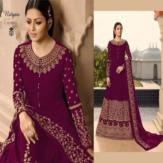 Anarkali style embroidery Indian & Pakistani clothing women wear salwar kameez suit party wear Indian wedding ladies VOL-3