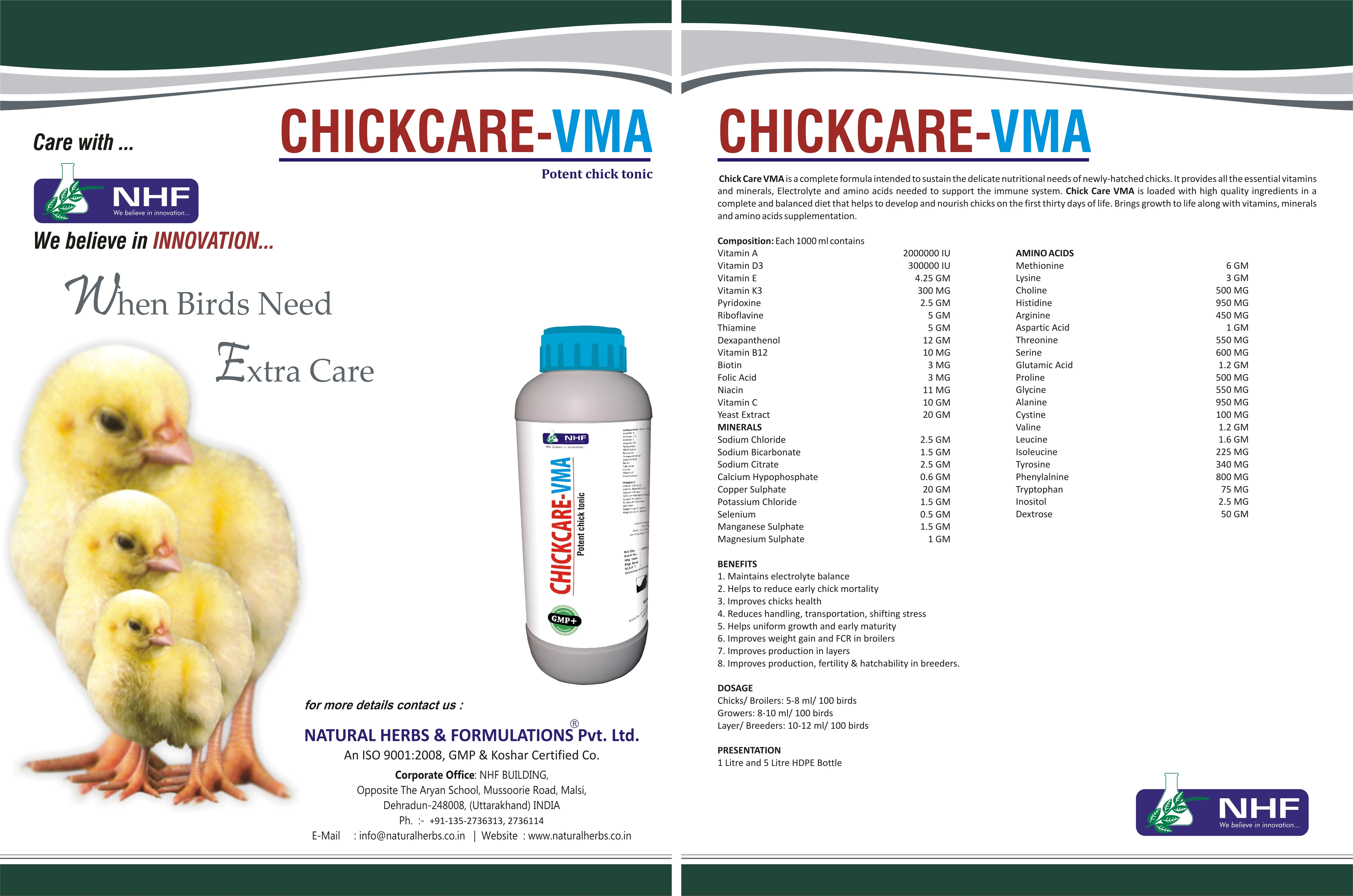 Poultry vitamin Amino acid vitamin and minerals For Proper Growth Immunity Booster In Poultry and Fowl