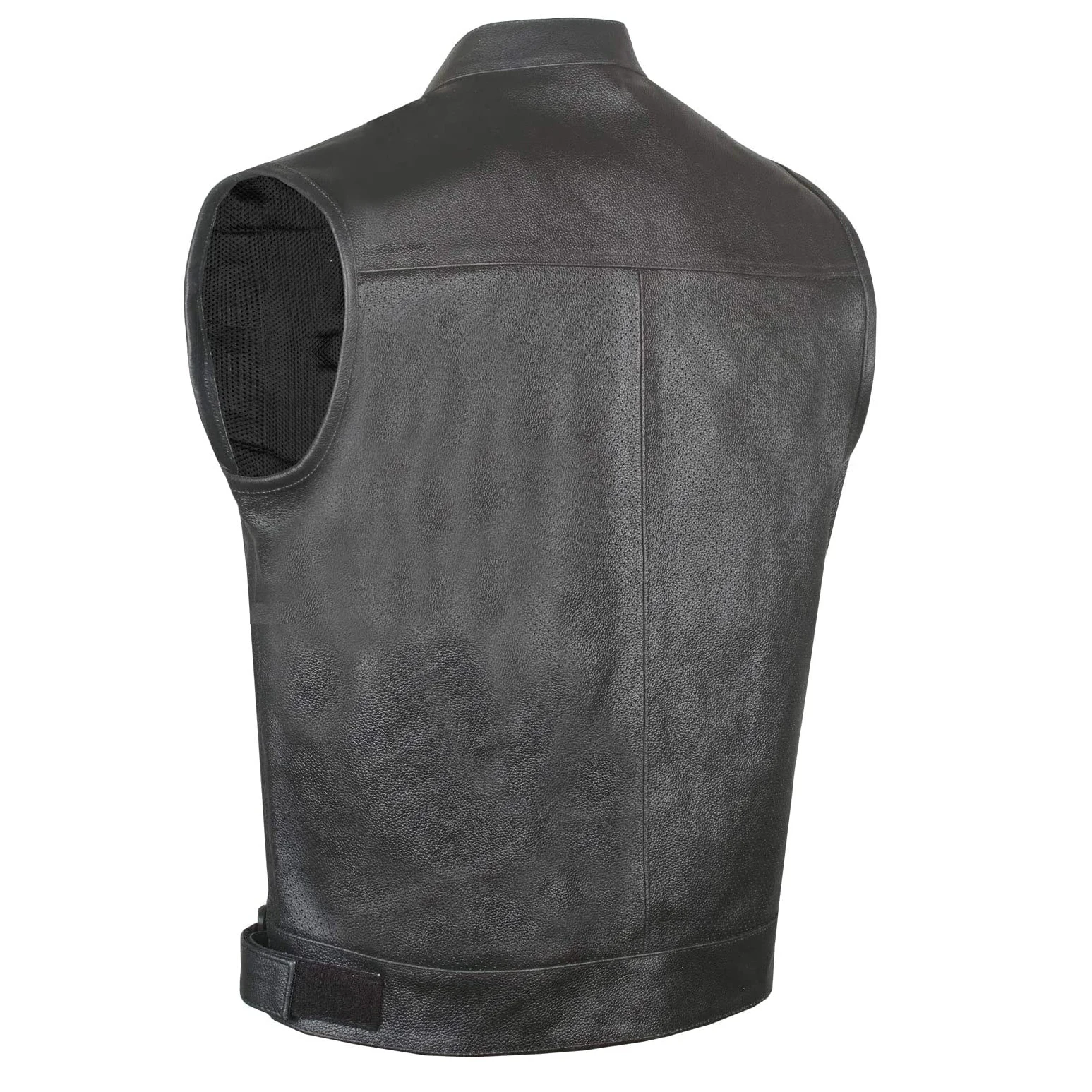 Genuine Leather Biker Motorcycle Vest Custom Made Logo Motorbike Vest Made Thick Leather Motorbike Waistcoat for sale