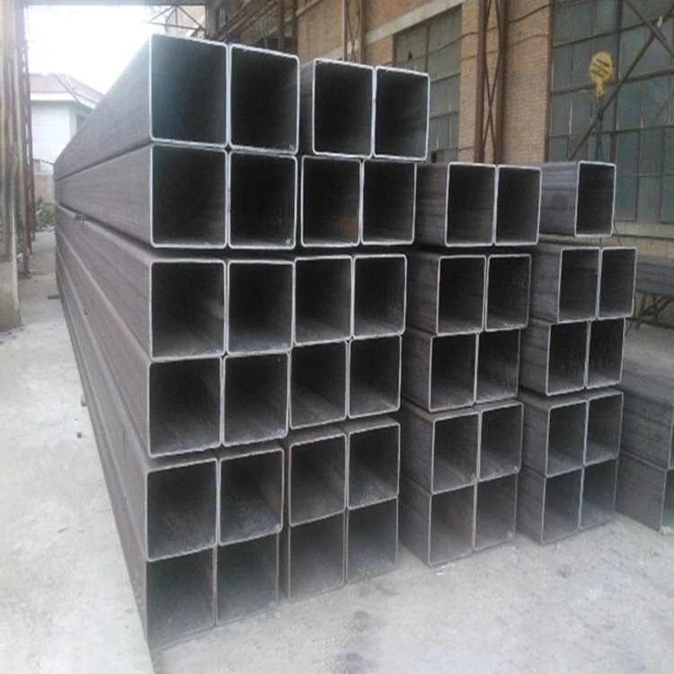 Квадратная труба из углеродистой стали, черная полая секция, углеродистая сталь Q235, квадратная металлическая труба