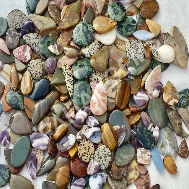 
Natural Agate jasper Gemstone Cabochon Green jasper Agate Mixed Stone Cabochon Jewelry Making Stone wholesale lot Mixed stone 