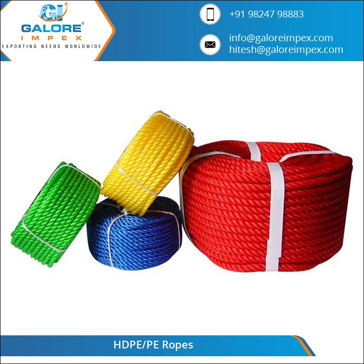  Качество и надежность оптовая продажа упаковочных канатов HDPE из Индии