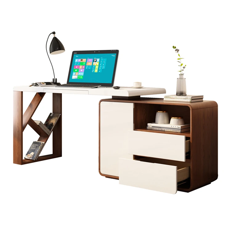 Modern Convertible Rectangular White Luxury Modern Wooden Executive Computer Desk Table Office Furniture Writing Desk