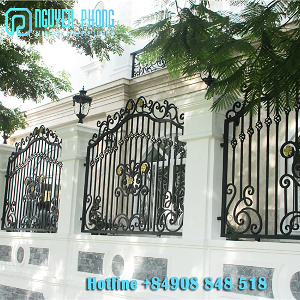 Wholesale Supplier In Bulk American Wrought Iron Metal Yard Fence Gates