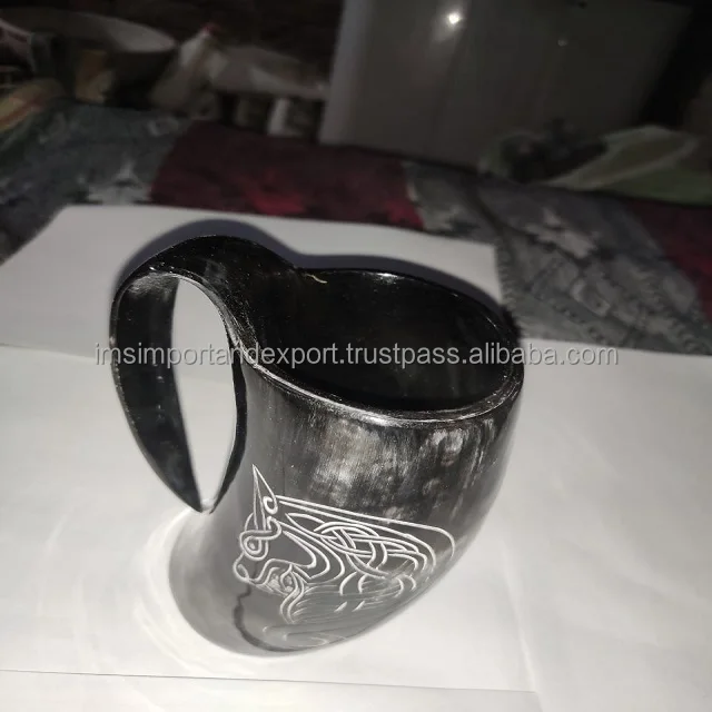 
Natural Horn Beer Mug for wholesale and bulk trending horn beer and wine mug for multipurpose use custom logo design 