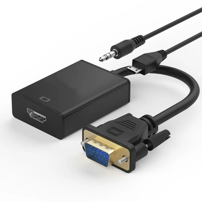 Кабель-адаптер VGA-HDTV с аудиоразъемом 1080P, преобразователь источника VGA для ПК в HDTV-разъем для монитора телевизора
