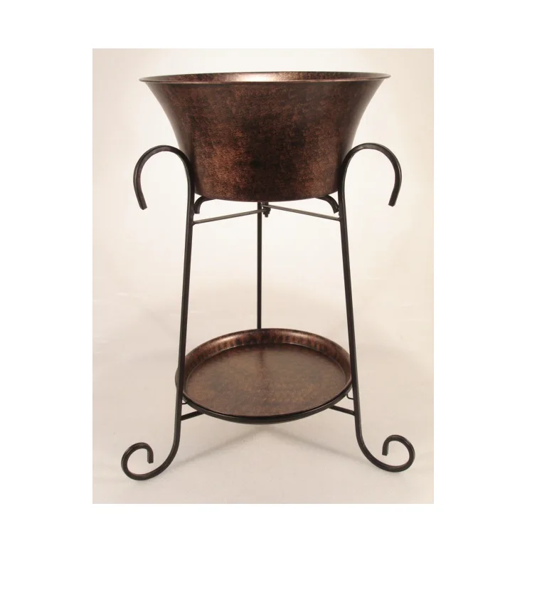 Steel Beverage Tubs Large Ice Bucket Drink Buckets with stand for Parties