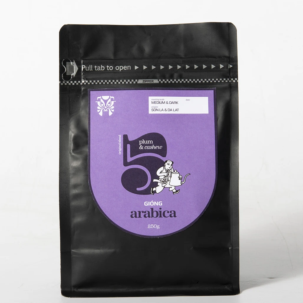 100% кофе Арабика отлично подходит для наполнения и погружения, смесь Giong 2, соединение кофе, легкое среднее обжарение целых бобов