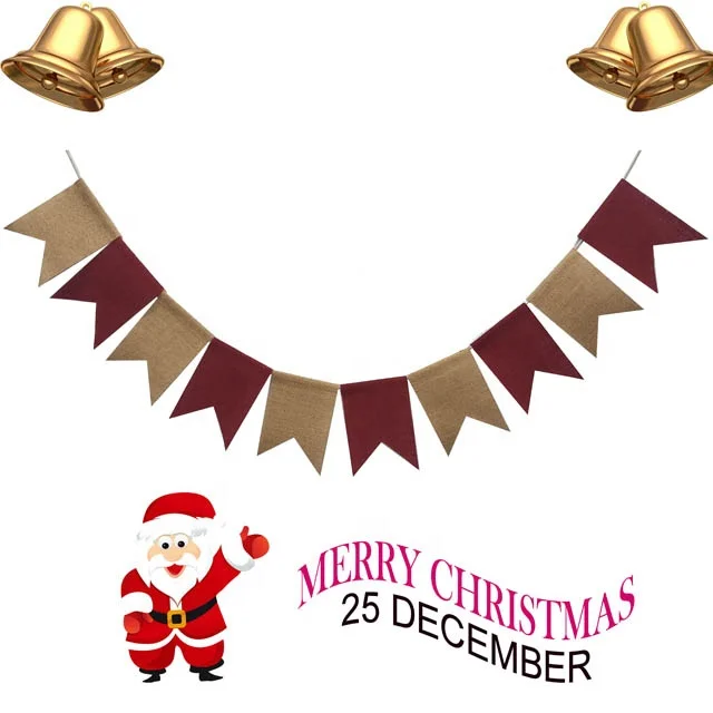 tote bag Burlap Christmas Flag & Jute bag & Decoration flags manufactured in India West Bengal cheap price High quality Product