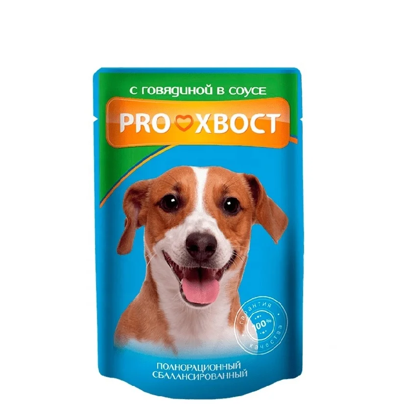 
Prokhvost Canned dog food with beef in sauce 85 g 