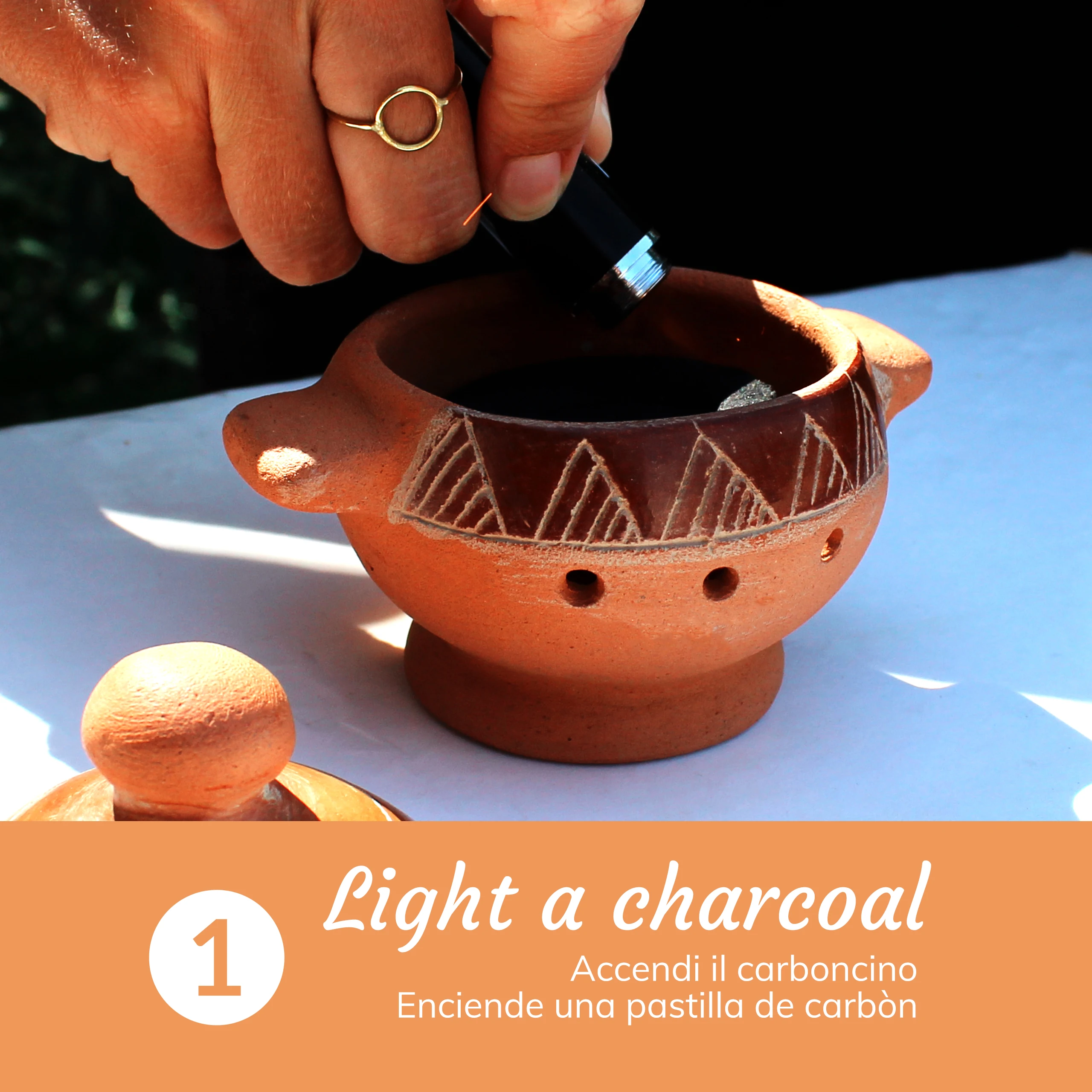 Suitable for Cones, Chips, Powder and Resins - Handmade in Ecuador - Palo Santo Incense Burner Chorrera - Wholesale Price