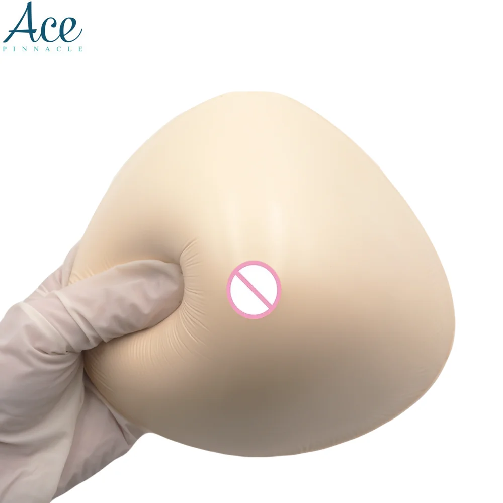 A-cup Triangle Beige Light Surgery Medical Silicone Self-Adhesive prosthesis breast forms  for cancer surgery and cross dresser