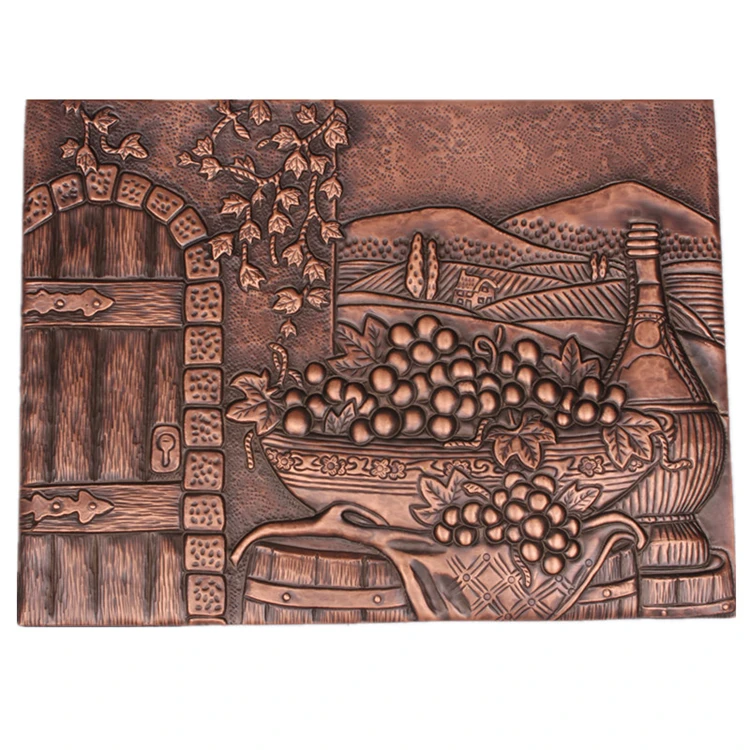 Заводская изготовленная на заказ кованая медь рельефная фигурка настенная скульптура