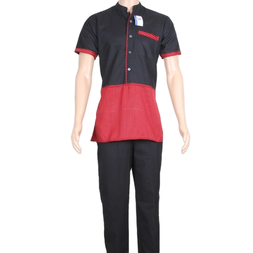 
high quality casual pure color Restaurant Kitchen Cook Jackets Wholesale waiters work uniform apron 