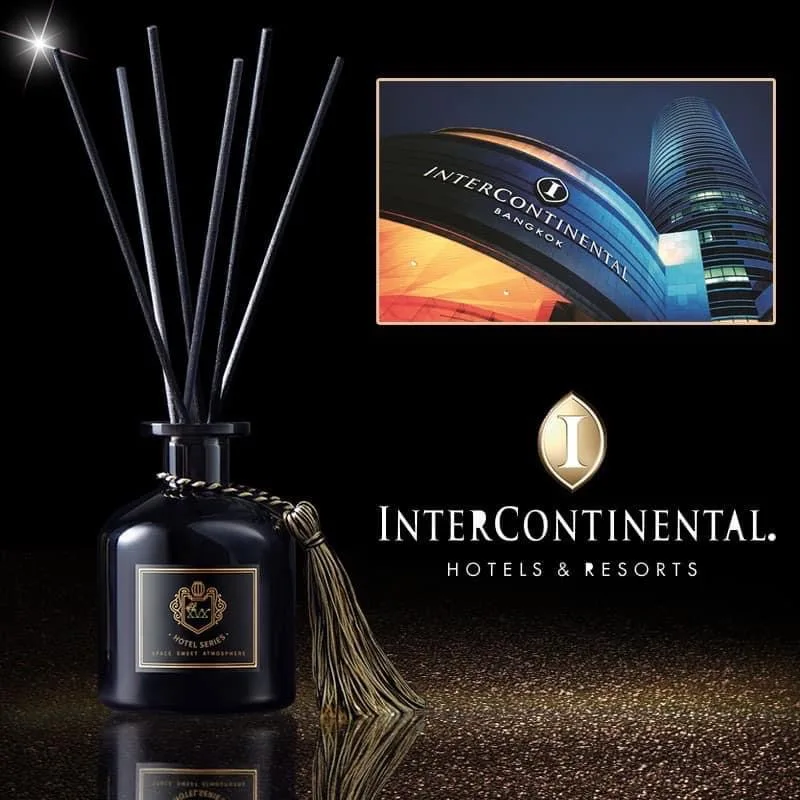 Air Freshener Reed Diffuser With Black Rattan Stick. Hotel Smell Odor Eliminator Home Fragrance. Essential Oil Diffuser