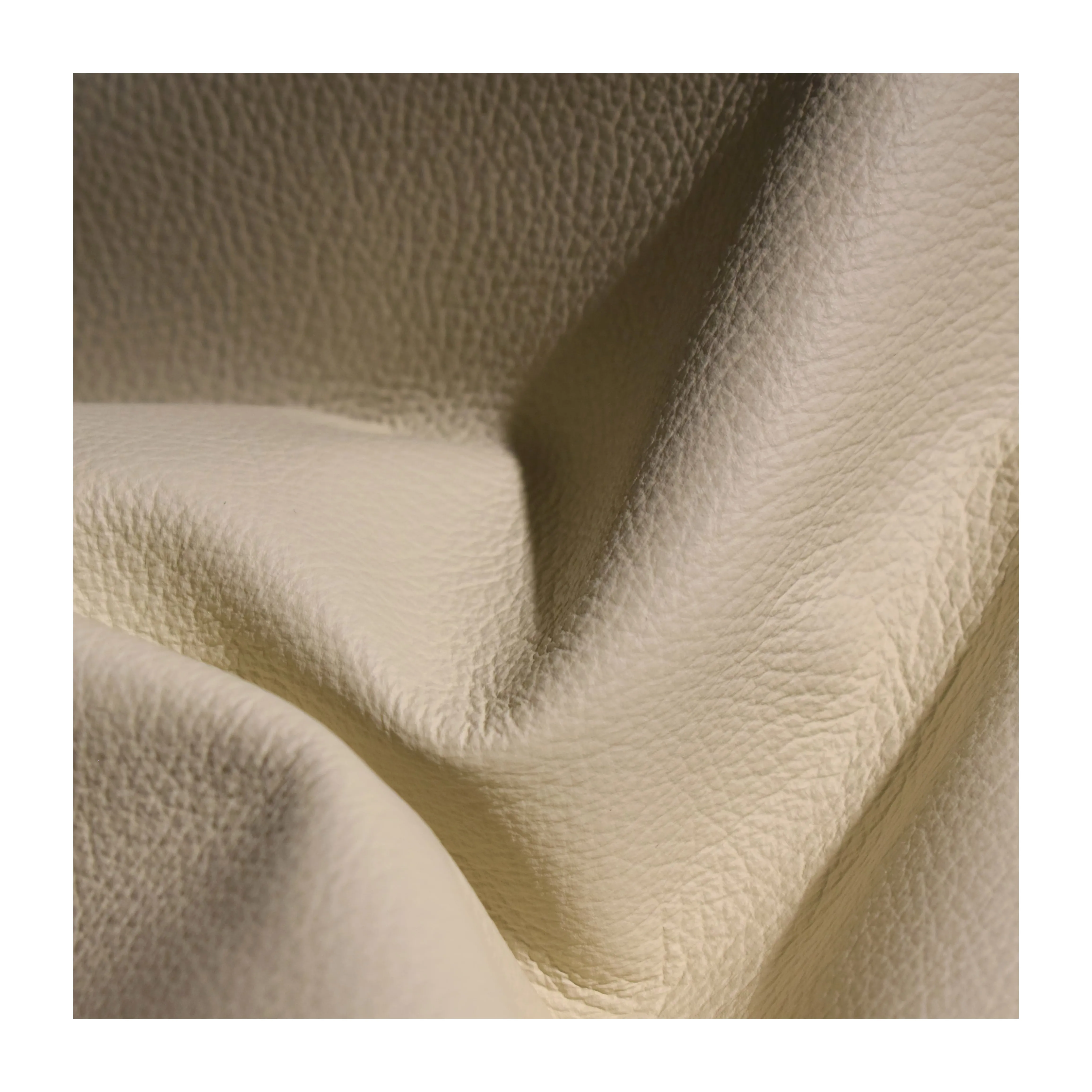 Beige Grain Cowhide with Uniform Dollar Print in All Leather. Ideal for Bags and Furniture
