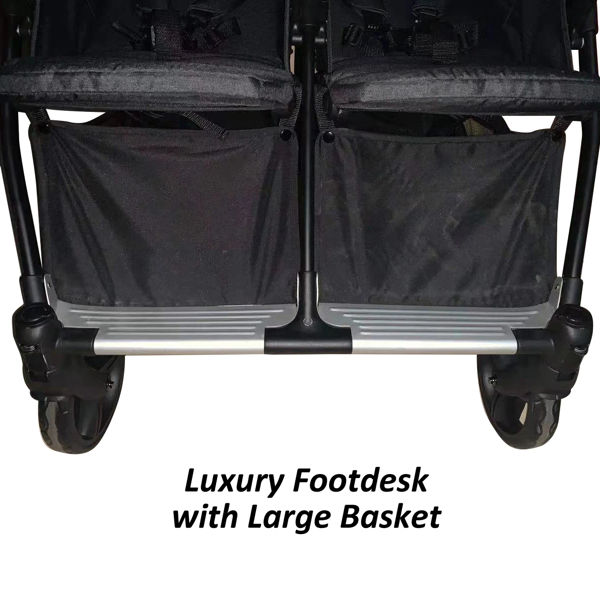 
comfortable high classic two seat smooth carrying hot sell baby twin stroller tandem 