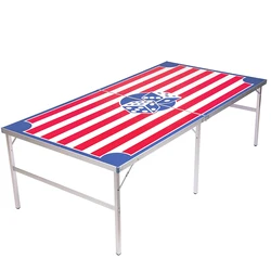 8 футов крутой американский флаг пивной штампованный стол складной алюминиевый Пивной Стол для понга