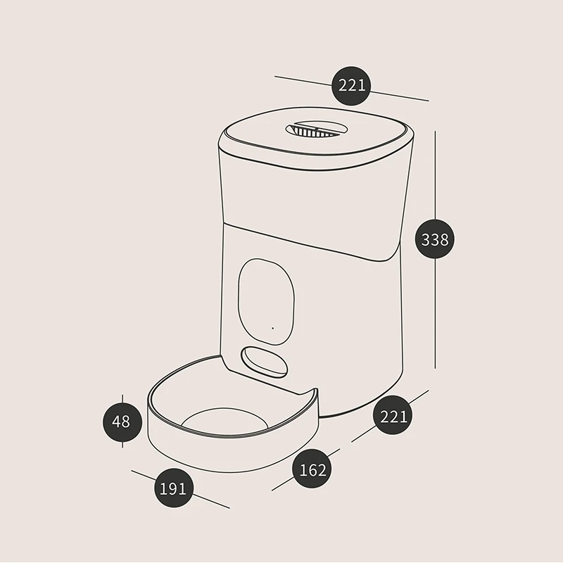 Оптовая продажа новый дизайн умная кормушка для домашних животных автоматическая кошек с управлением через приложение Умная собак