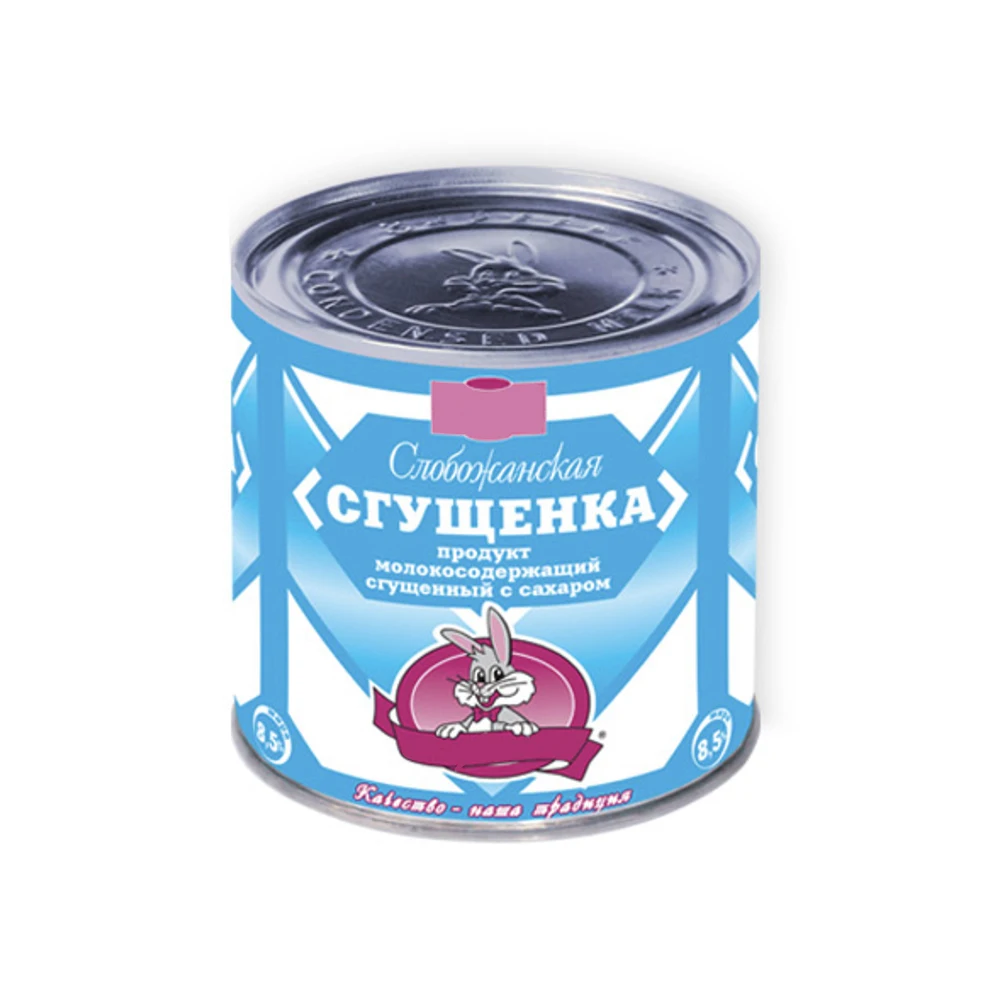  Конденсаторный молочный продукт с сахаром 8.5% жира Халяль ISO HACCP банка 370 г/упаковка 4 кг/пакет в коробке 25